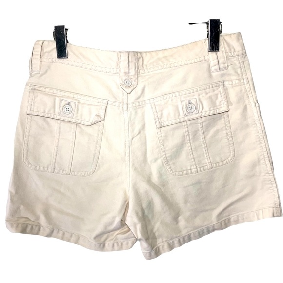 Vintage Lady Hathaway Corduroy Shorts Cream Sz 10 Side Pockets - Picture 2 of 6